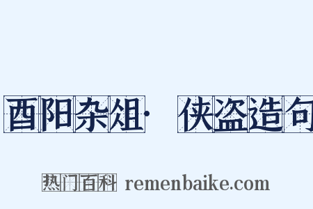酉阳杂俎·侠盗造句是什么意思的图片